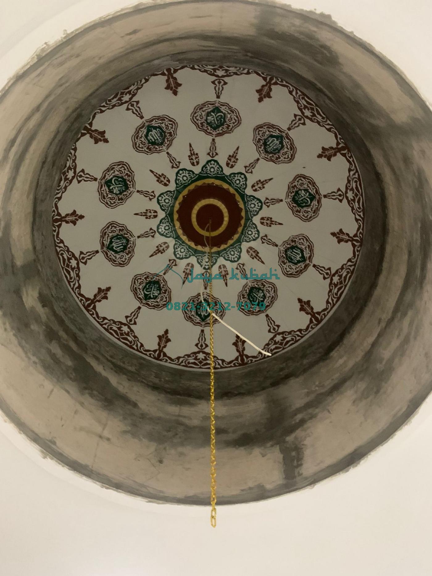 Plafond kubah masjid klasik coklat hijau Jaya Kubah