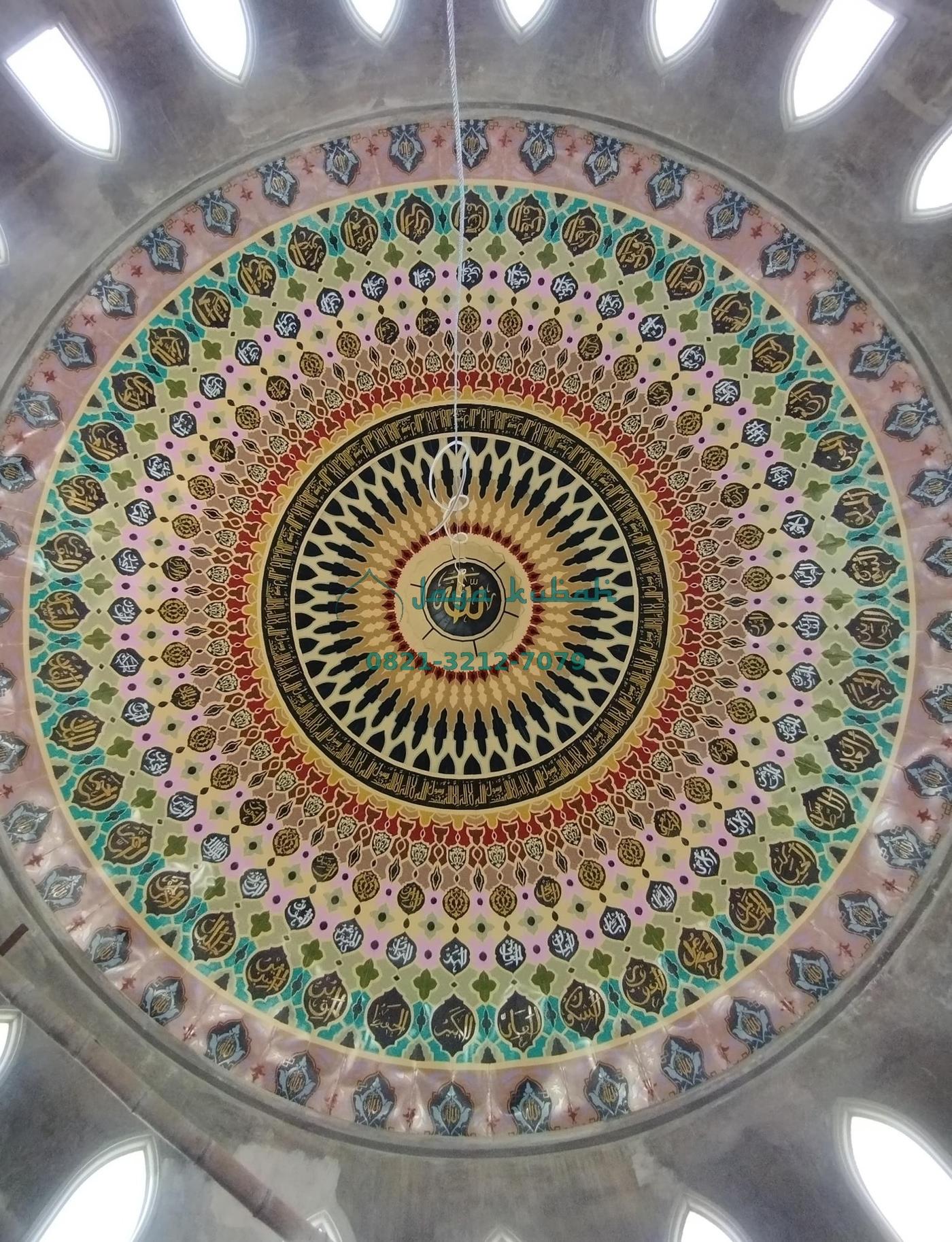 Plafond kubah masjid full color kompleks Jaya Kubah